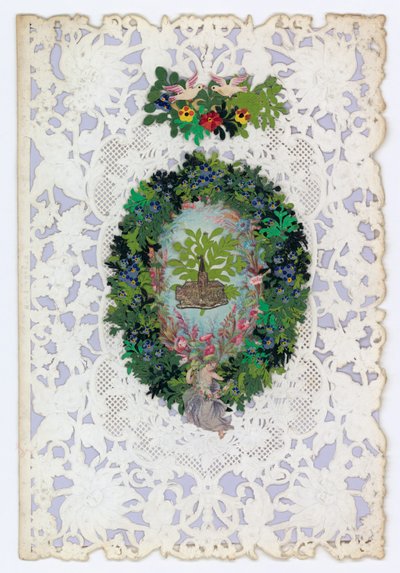 Victorian Valentine Card by English School