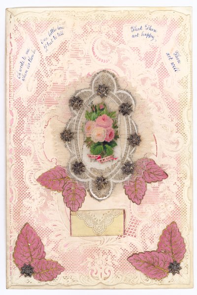 Victorian Valentine Card by English School