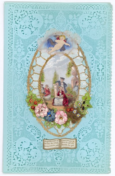 Victorian Valentine Card by English School