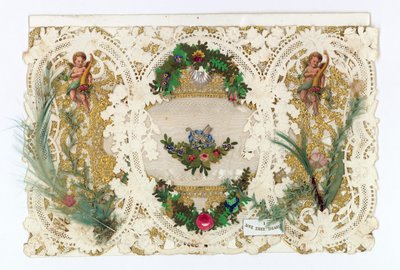 Victorian Valentine Card by English School