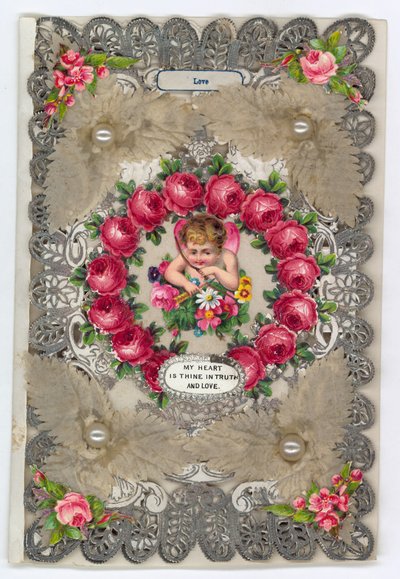 Victorian Valentine Card by English School