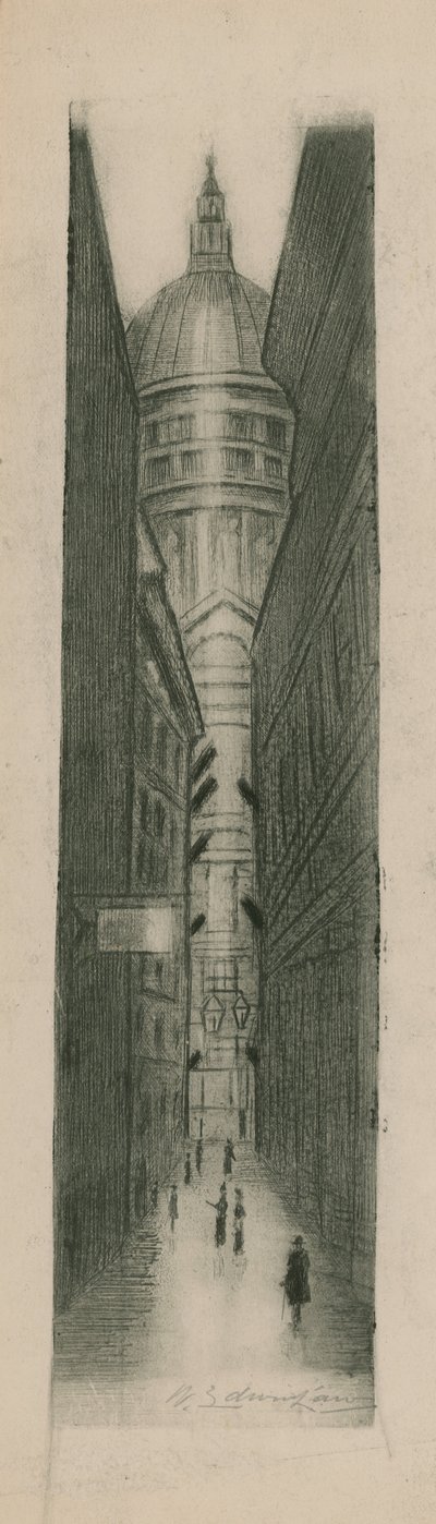 View Down a Narrow Street Toward St Paul