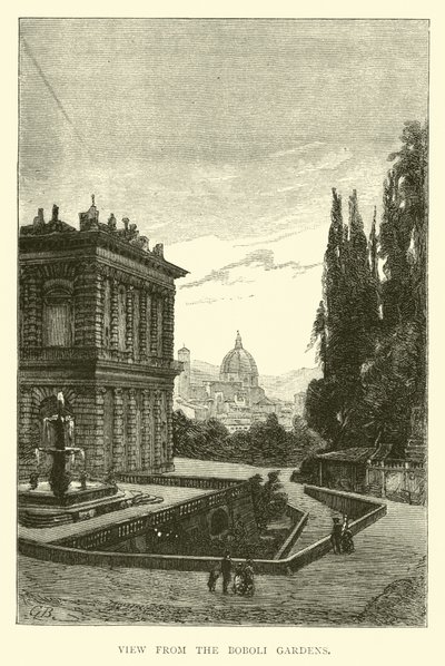View from the Boboli Gardens by English School