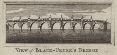 View of Blackfriars Bridge, London by English School