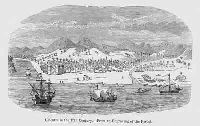 View of Calcutta as It Appeared in the 17th Century by English School