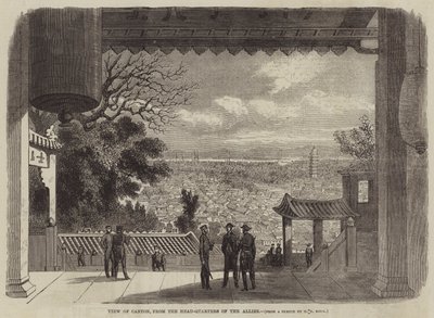 View of Canton, from the Head-Quarters of the Allies by English School
