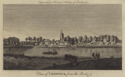 View of Chiswick from the River by English School