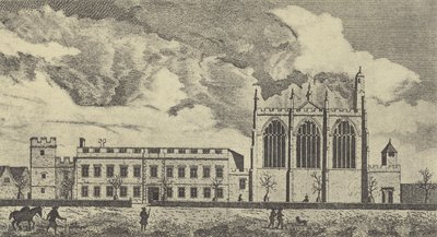 View of Eaton College in Buckinghamshire, 1779 (engraving) by English School
