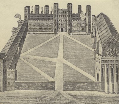 View of Eton, c 1622 (engraving) by English School