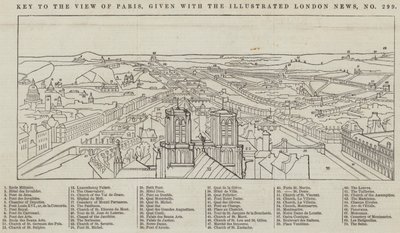 View of Paris, given with The Illustrated London News by English School
