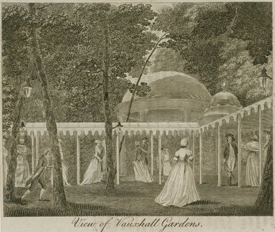 View of Vauxhall Gardens, London by English School