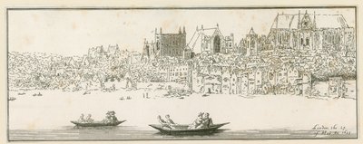 View of Westminster Palace, London, on 27 March 1652 by English School