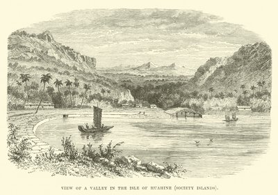 View of a Valley in the Isle of Huahine, Society Islands by English School