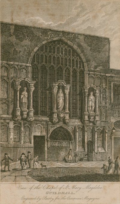 View of the Chapel of St Mary Magdalen, Guildhall, London by English School