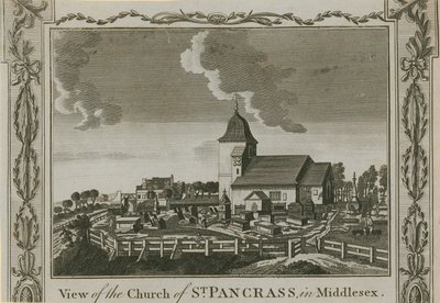 View of the Church of St Pancras by English School