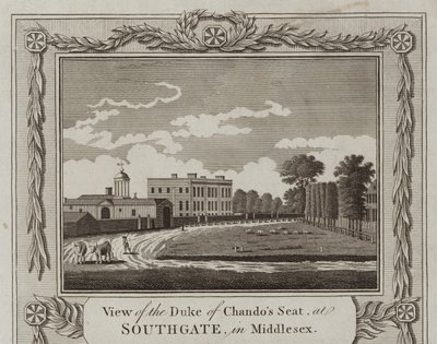 View of the Duke of Chandos Seat by English School