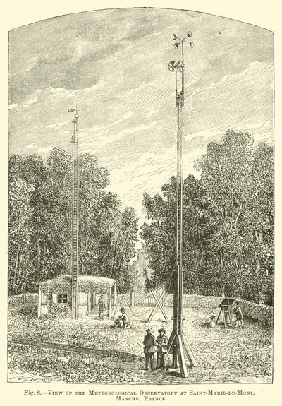 View of the Meteorological Observatory at Saint-Marie-du-Mont, Manche, France by English School