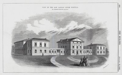 View of the New London Fever Hospital by English School
