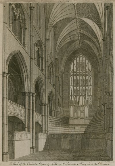 View of the Orchestra Organ etc. Erected in Westminster Abbey, London by English School