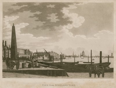 View of the River Thames, London, from Scotland Yard by English School