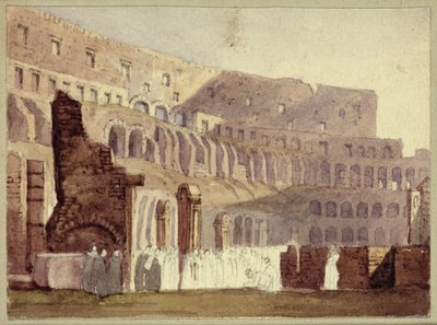 View of the Roman Colosseum, c.1800 by English School