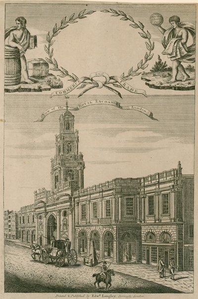 View of the Royal Exchange, London by English School