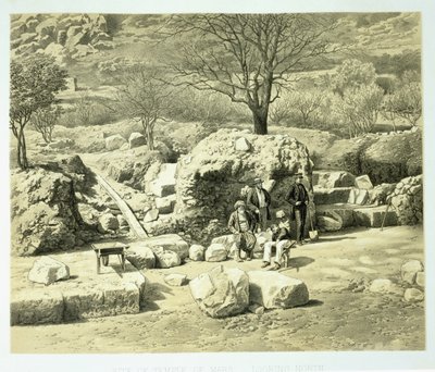 View of the Temple of Mars, from A History of Discoveries at Helicarnassus, Cnidus, & Branchidae, by Charles Thomas Newton, published 1862 by English School