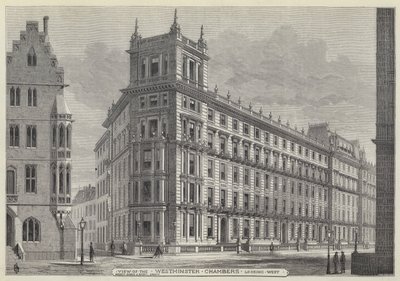 View of the Westminster Chambers, looking West by English School