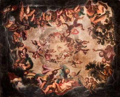 View of the Ceiling in the Elysium Room, Bolsover Castle by English School