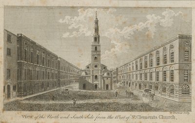 View of the North and South Side from the West of St Clements Church by English School