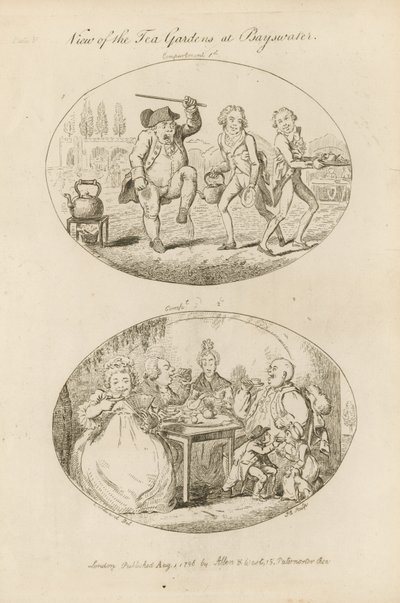 View of the Tea Gardens at Bayswater by English School