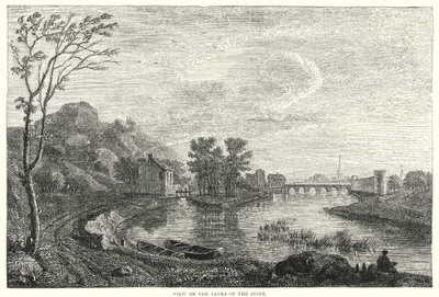 View on the Banks of the Seine by English School