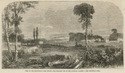 View on the Kensington Gore Estate, the proposed site of the National Gallery by English School