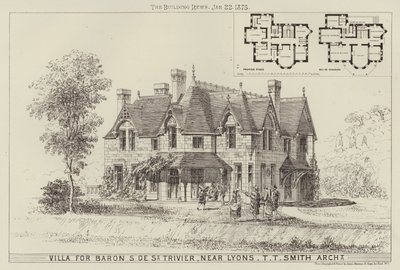 Villa for Baron S de St Trivier, Near Lyons by English School