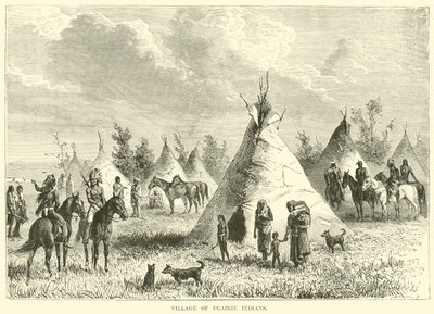 Village of Prairie Indians by English School