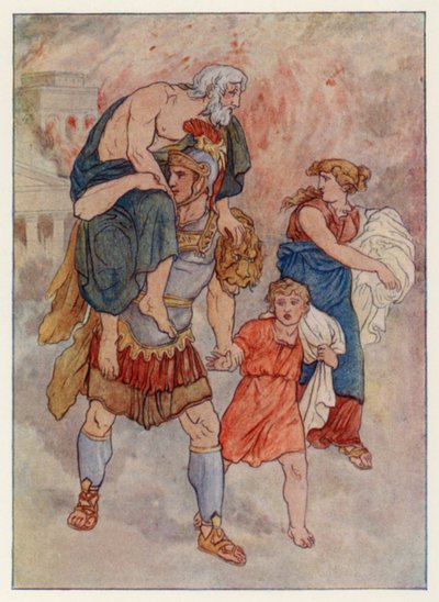 Virgil’s Aeneid: The Flight from Troy by English School