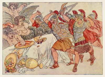 Virgil’s Aeneid: The Harpies by English School