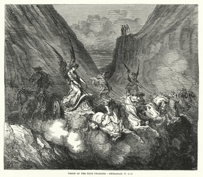 Vision of the Four Chariots, Zechariah VI by English School