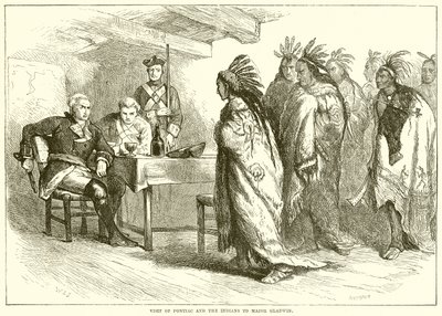 Visit of Pontiac and the Indians to Major Gladwin by English School