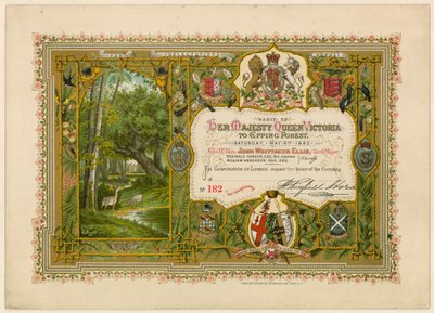 Visit of Queen Victoria to Epping Forest, 1882 by English School
