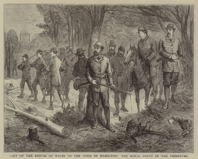 Visit of the Prince of Wales to the Duke of Hamilton, the Royal Party in the Preserves by English School