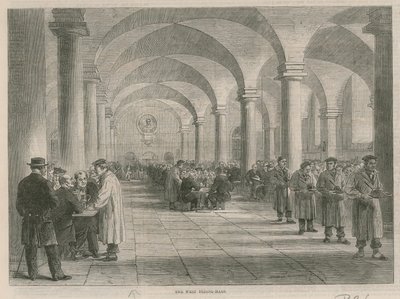 Visit to Greenwich Hospital; The West Dining Room by English School