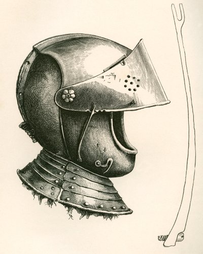 Visored Helmet Dating from c.1643 by English School