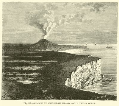 Volcano in Amsterdam Island, South Indian Ocean by English School