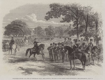 Volunteer Review and Fete at Shrubland Hall, near Ipswich, the Seat of Sir George Broke-Middleton by English School