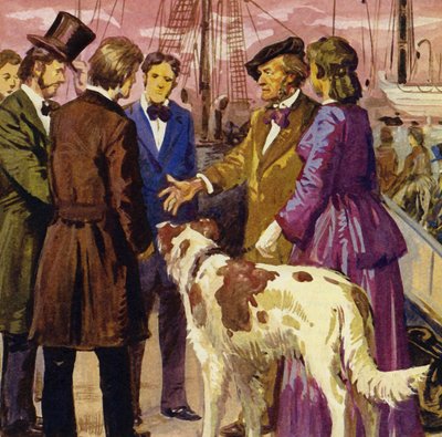 Wagner and his wife and dog set off for London by English School