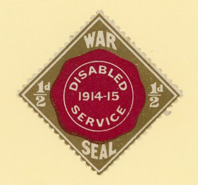 War Seal - Disabled Service 1914-1915 by English School