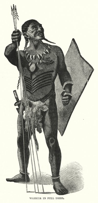 Warrior in Full Dress (engraving) by English School