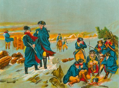 Washington and Lafayette at Valley Forge by English School