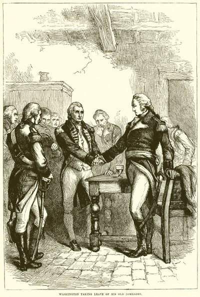 Washington taking leave of his old Comrades by English School